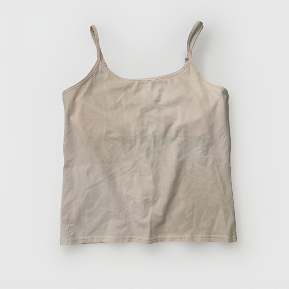 Ralph Lauren Pink Camisole Built In Bra Adjustable Y2K 90s Pastel Women’s Size L